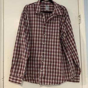 Old Navy Plaid Red and White button down shirt, sized XL mens.